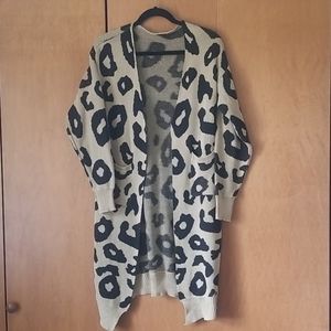 Cheetah Longline Cardigan